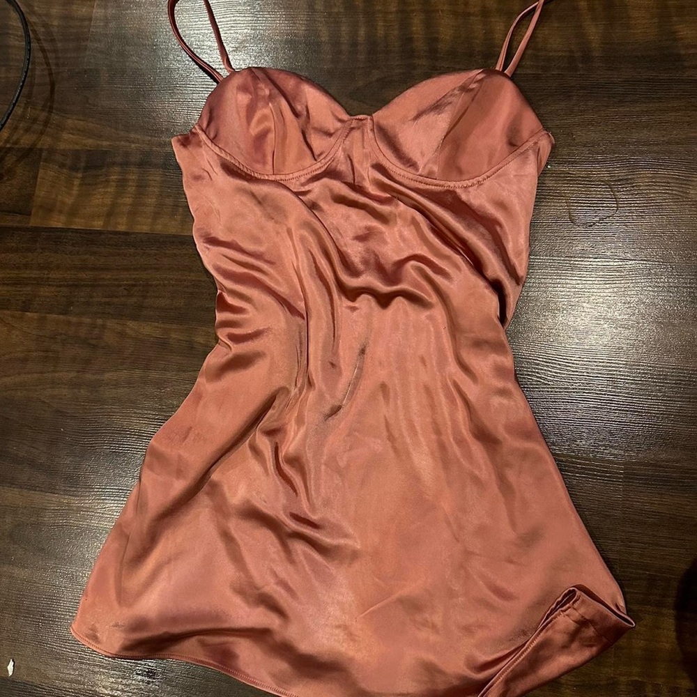 Wild Fable Satin Bra Cup Dress